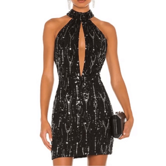 Retrofete Merav Cutout Embellished Crepe de Chine Mini Dress - Picture 1 of 2